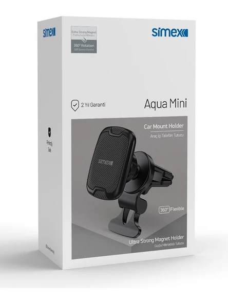 Simex Araç Içi Petege Takmali Güçlü Mıknatıs Telefon Tutucu Aqua Mini ürün görseli 1