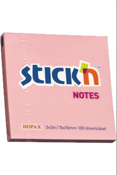Gıpta 100 Yaprak Stickn Eco Notes Yapışkanlı Not Kağıdı Pastel Pembe 76 x 51 mm ürün görseli 1