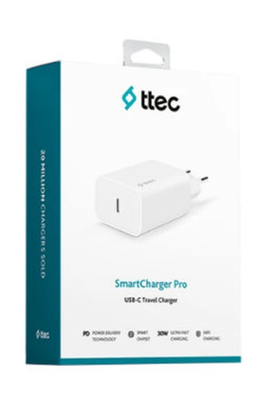 Smartcharger Pd 30w Usb-c Seyahat Hızlı Şarj Aleti-beyaz ürün görseli 1