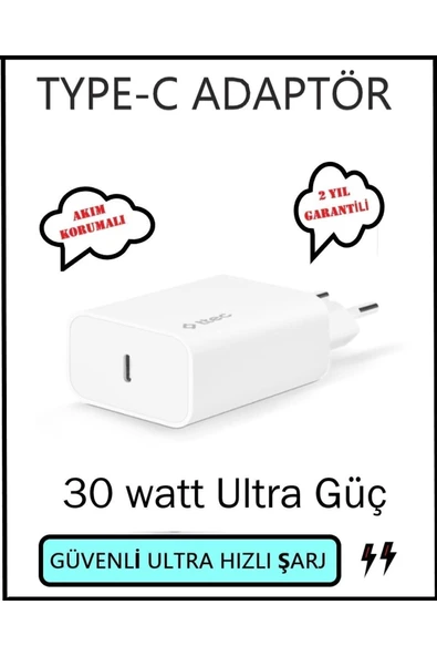 Iphone 30 Watt Apple Type C Yeni Nesil Pd Hızlı Adaptör Başlık ürün görseli 1