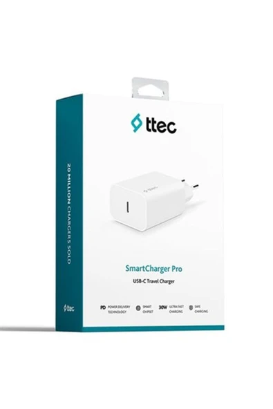 Smartcharger Pd 30w Usb-c Seyahat Hızlı Şarj Aleti Beyaz ürün görseli 1