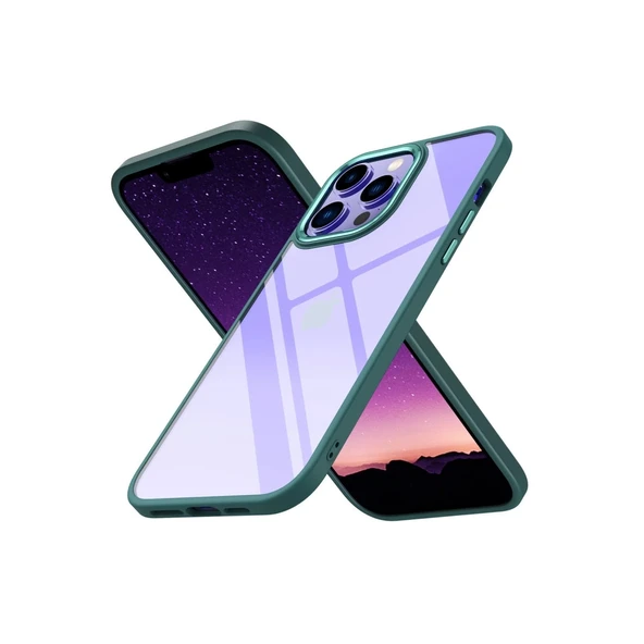 İphone 13 Pro Max Kılıf Power Silikon - Koyu Yeşil ürün görseli 1