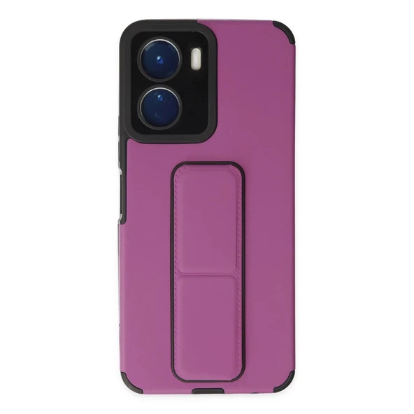 Vivo Y16 Kılıf Mega Standlı Silikon - Mor ürün görseli 1