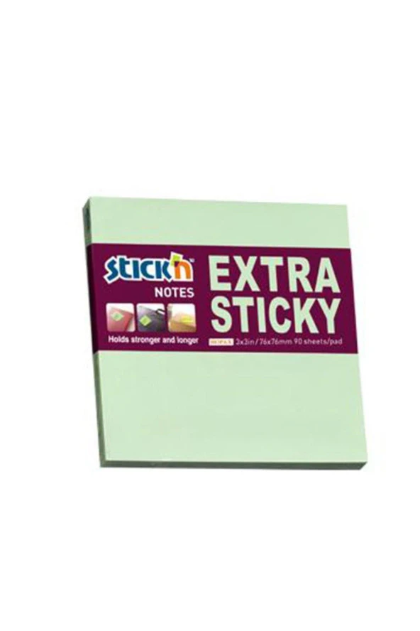 Hopax Stıckn Yapışkanlı Not Kağıdı Extra 90 Yaprak 76x76 Mm Pastel Yeşil ürün görseli 1