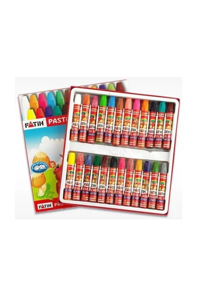 Fatih Pastel Boya Karton Kutu Köşeli 24 Renk 50340 ürün görseli 1