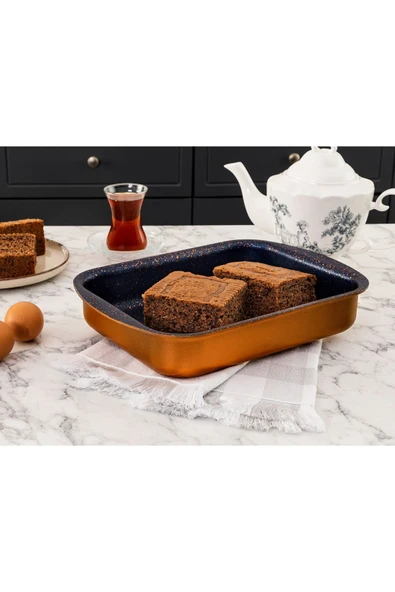 Madame Coco Chef Granite Look Köşeli Fırın Tepsisi 25 Cm ürün görseli 1