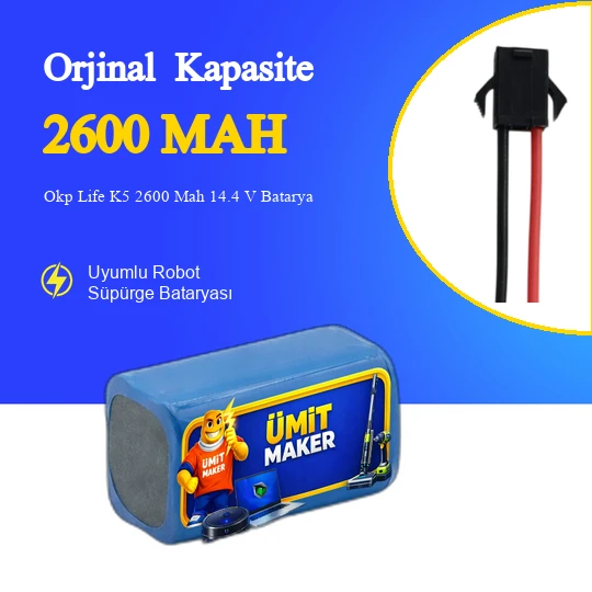 Okp Life K5 2600 Mah 14.4 V Batarya – Orjinal Uyumlu Uzun Ömürlü, Yüksek Performans Pil ürün görseli 1