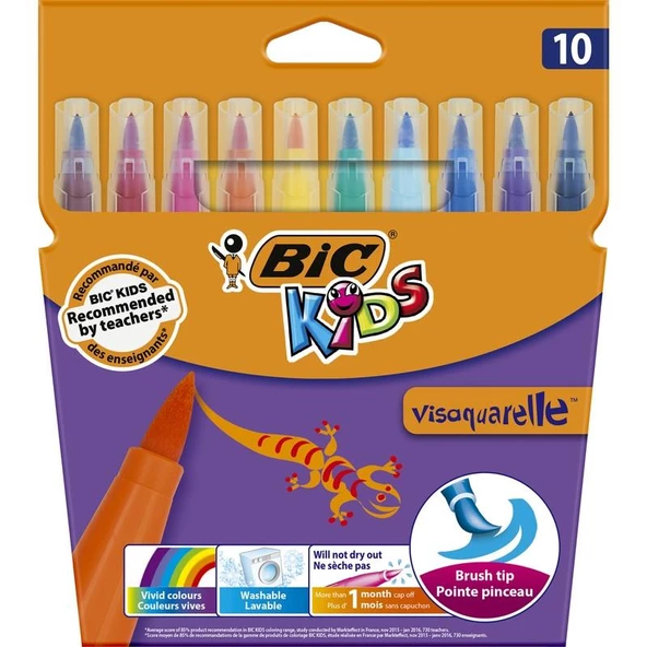 Bic Keçeli Boya Kalemi Visa 10 Renk 828964 ürün görseli 1