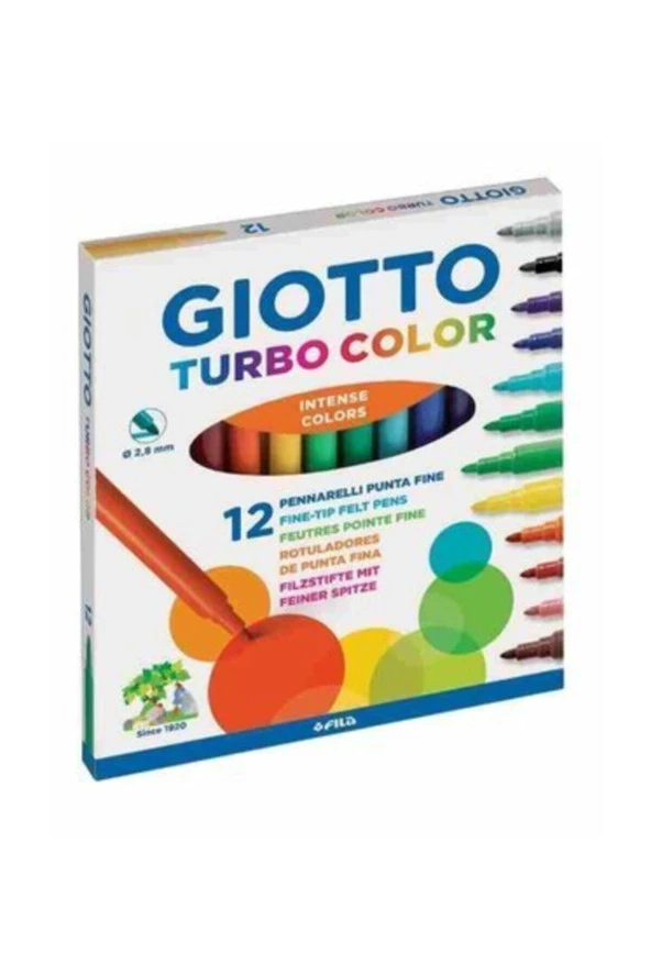 Giotto Turbo Color Keçeli Kalem 12 Renk ürün görseli 1