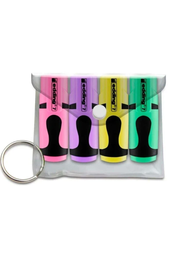 Edding Fosforlu Kalem Mini Pastel Renkler 4 Lü Poşet ED7P499PAS ürün görseli 1