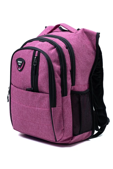 Çok Gözlü Ergonomik Sırt Çantası Su İtici Unisex Okul, Günlük ve Seyahat Çantası Pembe ürün görseli 1