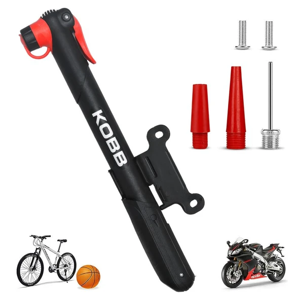 KOBB KB21 87 PSI Bisiklet Lastik Şişirme Taşınabilir Mini El Pompası + Bisiklet Montaj Aparatı ürün görseli 1