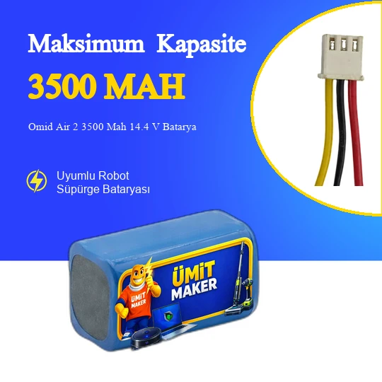 Omid Air 2 3500 Mah 14.4 V Batarya – Orjinal Uyumlu Uzun Ömürlü, Yüksek Performans Pil ürün görseli 1