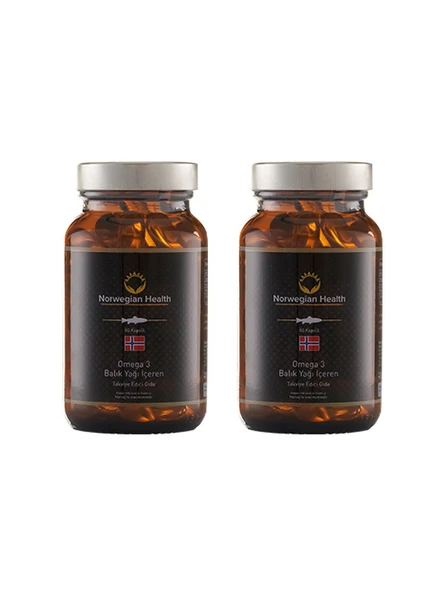 Omega 3 60 Kapsül 1000 mg  Somon & Morina Balık Yağı X 2 Adet ürün görseli 1