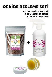 ORKİDE BESLEME SETİ ÇİÇEK AÇTIRAN BESİN-KALİTELİ TOPRAK-KEİKİ MACUNU ürün görseli 1