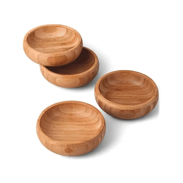 3’lü Bambu Oval Kase Seti, Doğal Bambu Sunum Kasesi, Şık ve Dayanıklı Servis Seti ürün görseli 1