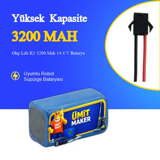 Okp Life K5 3200 Mah 14.4 V Batarya – Orjinal Uyumlu Uzun Ömürlü, Yüksek Performans Pil ürün görseli 1