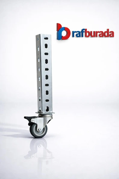 4 Adet Frenli Çelik Raf Tekerleği - Dosya, Arşiv, Depo, Market Raf Tekerleği ürün görseli 1