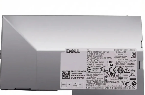 Dell OptiPlex 3240/3440/5250/7440/7450 AIO Power Supply 155W – AC155EA-01 Outlet ürün görseli 1