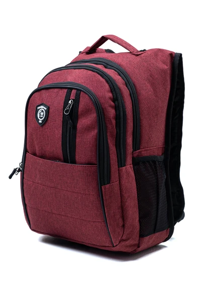 Çok Gözlü Ergonomik Sırt Çantası Su İtici Unisex Okul, Günlük ve Seyahat Çantası Kırmızı ürün görseli 1