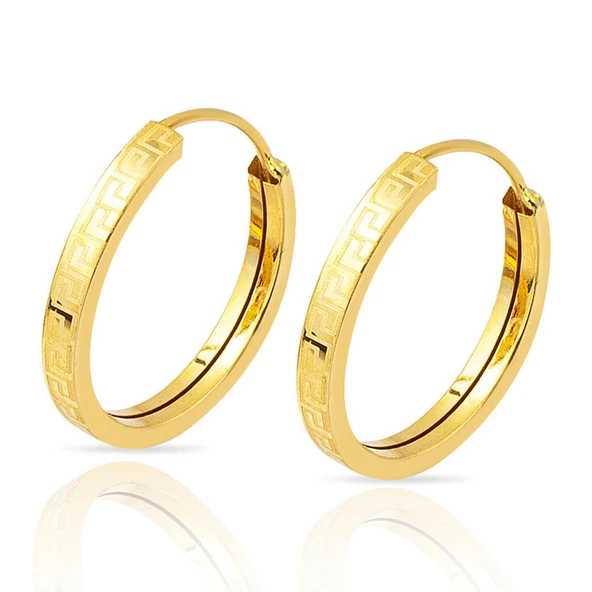 Versage 14 Ayar Altın Küpe 3 cm. Çaplı ürün görseli 1