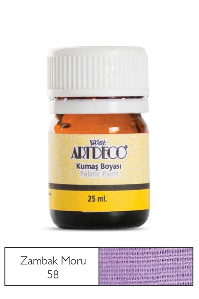 Lisans Artdeco Kumaş Boyası 25Ml. Lıly Violet Zambak Moru Lv-Y-010A-58 ürün görseli 1