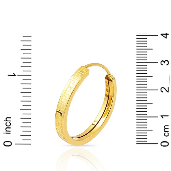 Versage 14 Ayar Altın Küpe 3 cm. Çaplı - Resim 7