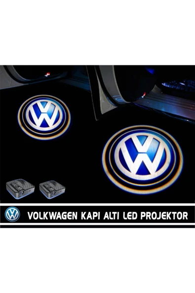 Volkswagen Araçlar Için Pilli Yapıştırmalı Kapı Altı Led Logo- ürün görseli 1
