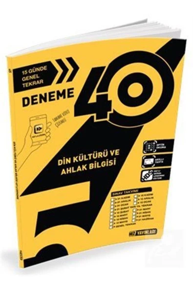 5.Sınıf Din Kültürü 40 Deneme Hızyyaın ürün görseli 1