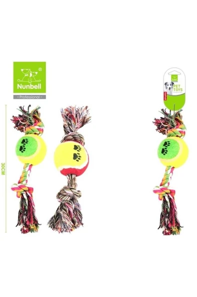 Nunbell Köpek Diş İpi Tutmalı Düğümlü Toplu 30cm ürün görseli 1