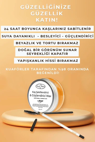 Phytoflora Kaş Sabitleyici Proffesional & Kaş Şekillendirici Jel Wax 50ml ürün görseli 1
