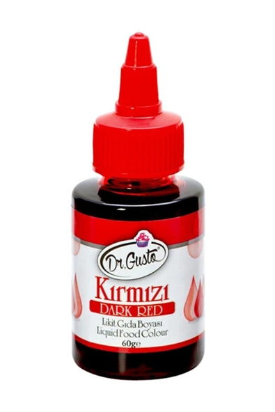 Dr. Gusto Likit Gıda Boyası Su Bazlı Kırmızı 60 gr ürün görseli 1