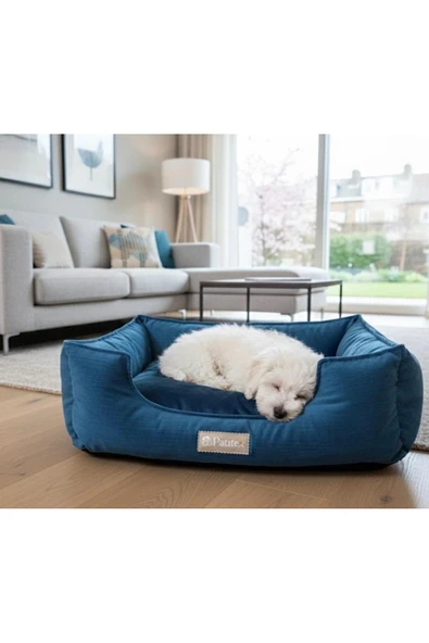 PATİTEX Özel Seri Kadife Yatak- Kedi Yatak- Köpek Yatak - Lux Yatak- Minderli Yatak - S ve M Beden ürün görseli 1
