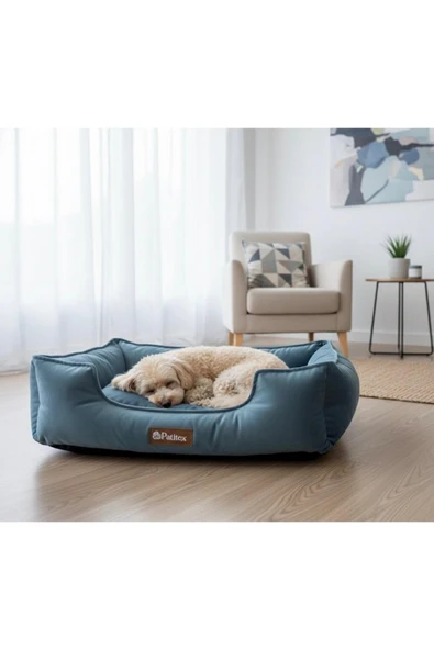PATİTEX Özel Seri Kadife Yatak- Kedi Yatak- Köpek Yatak - Lux Yatak- Minderli Yatak - S ve M Beden ürün görseli 1