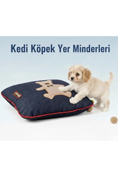 PATİTEX Kedi Minder -Köpek Minder-Gabardin Kumaş-Yıkanabilir-Ayı Figürlü ürün görseli 1