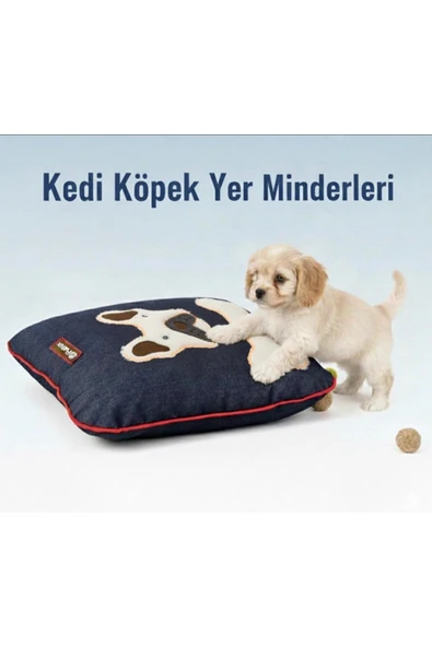 PATİTEX Kedi Minder -Köpek Minder-Gabardin Kumaş-Yıkanabilir-Köpek Kemik Figürlü ürün görseli 1
