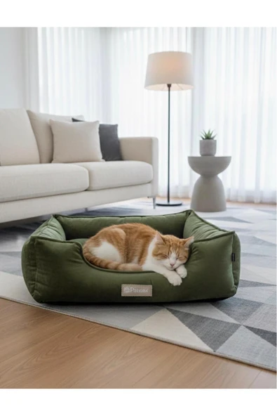PATİTEX Özel Seri Kadife Yatak- Kedi Yatak- Köpek Yatak - Lux Yatak- Minderli Yatak - S ve M Beden ürün görseli 1