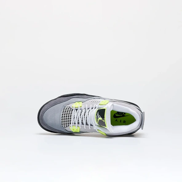 Air Jordan 4 Retro Cool Grey/ Volt-Wolf Grey-Anthracite - Resim 4