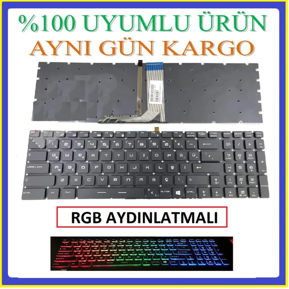 Msi Apache GE72 2QC-412XTR Klavye TR Renkli Aydınlatma RGB ürün görseli 1