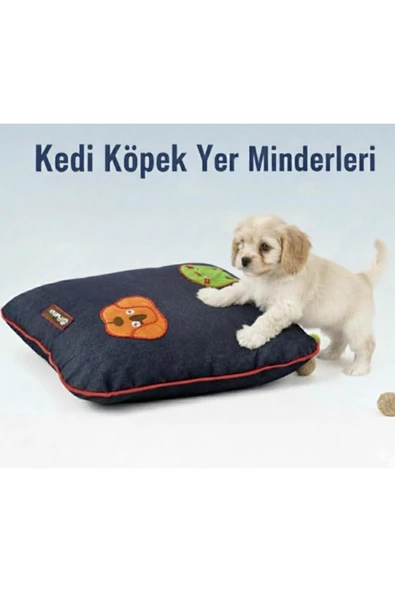 PATİTEX Kedi Minder -Köpek Minder-Gabardin Kumaş-Yıkanabilir-Sevimli Köpek Figürlü ürün görseli 1
