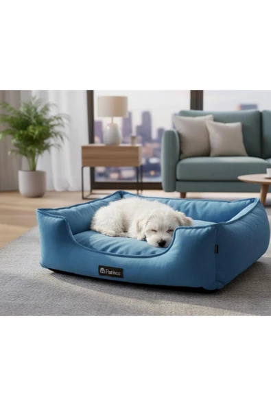 PATİTEX Özel Seri Kadife Yatak- Kedi Yatak- Köpek Yatak - Lux Yatak- Minderli Yatak - S ve M Beden ürün görseli 1