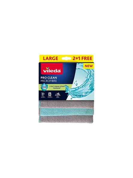 Vileda Pro Clean Mikrofiber Bez 2+1'li ürün görseli 1