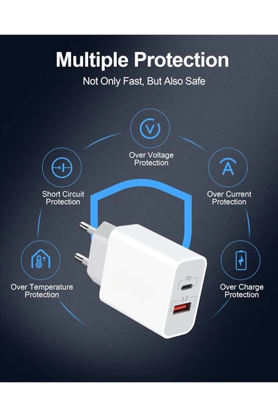 Abatech 45W Pd Type-C Çoklu Süper Hızlı Şarj Aleti - Resim 4