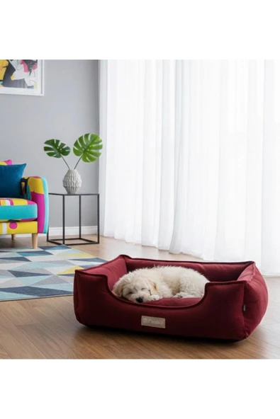 PATİTEX Özel Seri Kadife Yatak- Kedi Yatak- Köpek Yatak - Lux Yatak- Minderli Yatak - S ve M Beden ürün görseli 1