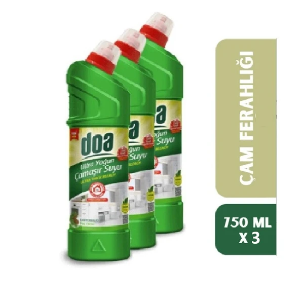 Doa Ultra Yoğun Kıvam Çamaşır Suyu Çam Ferahlığı 750 Ml x 3 Adet ürün görseli 1