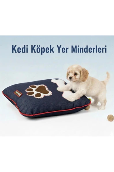 PATİTEX Kedi Minder -Köpek Minder-Gabardin Kumaş-Yıkanabilir-Pati Kemik Figürlü ürün görseli 1