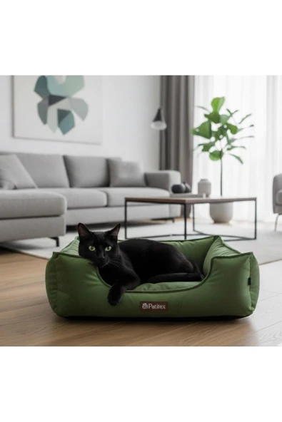 PATİTEX Özel Seri Kadife Yatak- Kedi Yatak- Köpek Yatak - Lux Yatak- Minderli Yatak - S ve M Beden ürün görseli 1