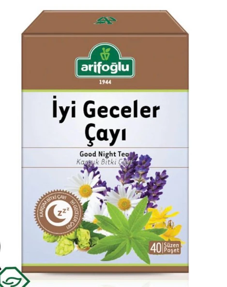 Arifoğlu İyi Geceler Çayı 40 Süzen Poşet ürün görseli 1