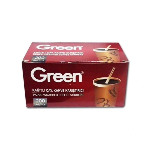 Green Kağıt Sargılı Tahta Karıştıcı 200'lü - Resim 2