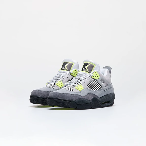 Air Jordan 4 Retro Cool Grey/ Volt-Wolf Grey-Anthracite - Resim 3